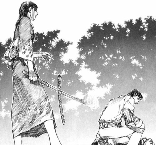 Rin steps in (Blade of the Immortal)